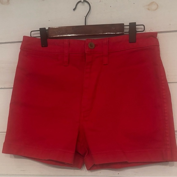 Madewell Cotton Canvas Jean Shorts Americana Red - Size 26 . Great concept! - Picture 9 of 12